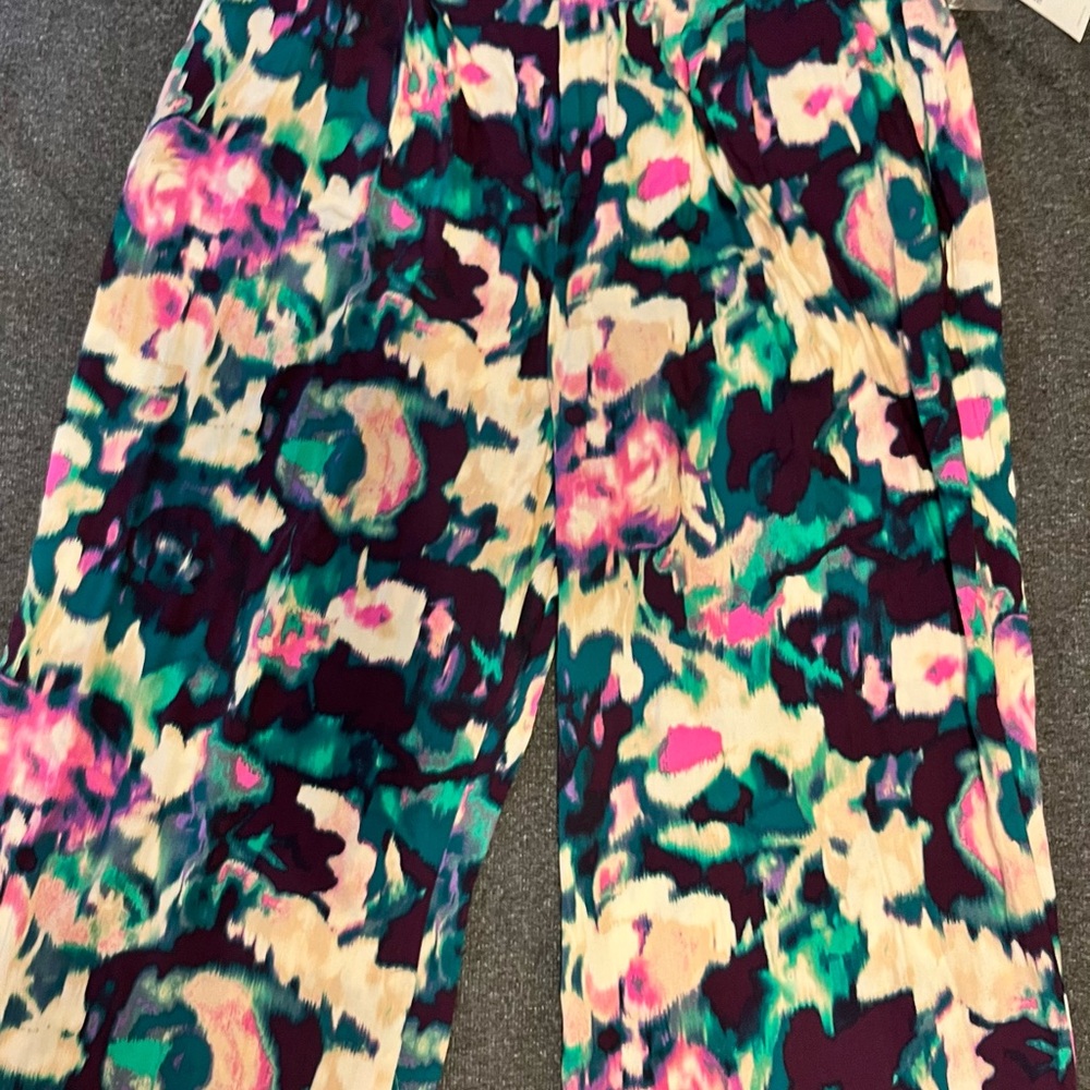 Forever 21 Floral Wide Leg Pants - Multicolor